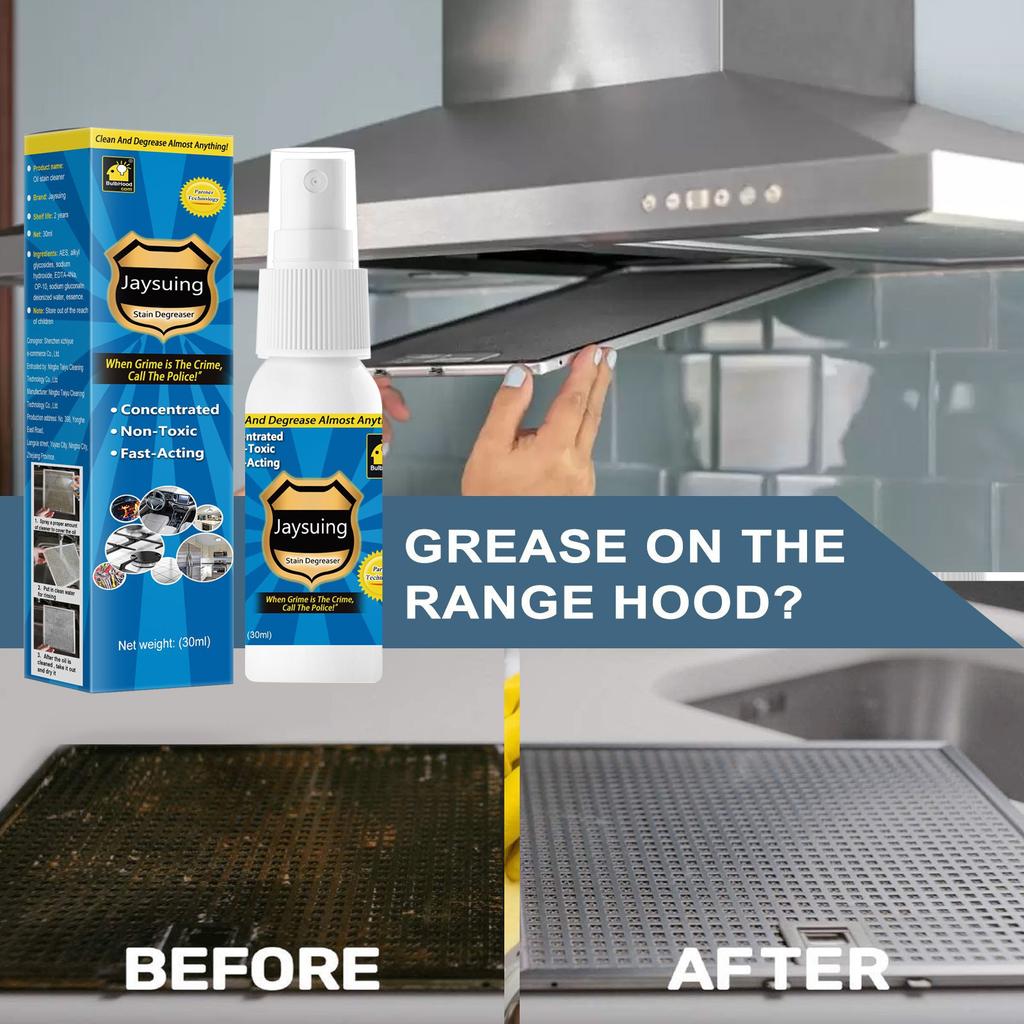 Kitchen Degreaser Spray Heavy Duty Oil Stain Remover Multi-Purpose Cleaning Solution for Home Kitchen 30ml/100ml