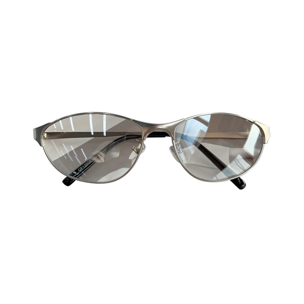 Concave Design Cat Eye Sunglasses UV400 Protection Steampunk Style Metal Frame Sunglasses Photography Glasses