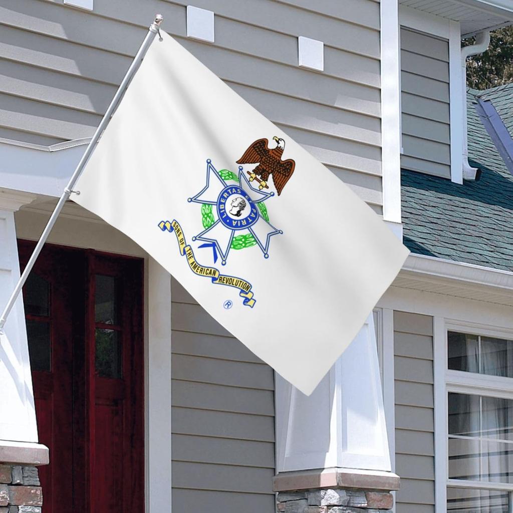 Сыны Американской революции 3 х 5 футов Наружный декоративный флаг, Садовый флаг, Наружный одинарный флаг