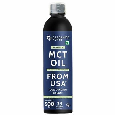 Масло Carbamide Forte Pure MCT C8 из США | 100% кокосовый источник | Подходит для кето- и палео-диеты — 500 мл вегетарианского масла