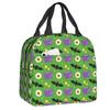 Halloween Pattern Bats Eyes Insulated Lunch Tote Bag for Women Portable Cooler Thermal Bento Box School