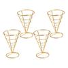 Ice Cream Cone Holders Stainless Steel French Fries Stands Food Cone Display Stand for Individual Waffle Pizza Charcuterie Kitchen Restaurant Party