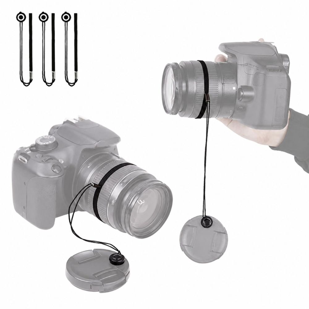 5pcs Prevent Lost Lens Cap Tether Lightweight Secure Clip Portable Lens Cap Leash DSLR