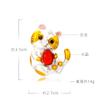 Female Fashion Enamel Cute Cat Brooches For Women Luxury Yellow Gold Color Alloy Animal Brooch Safety Pins