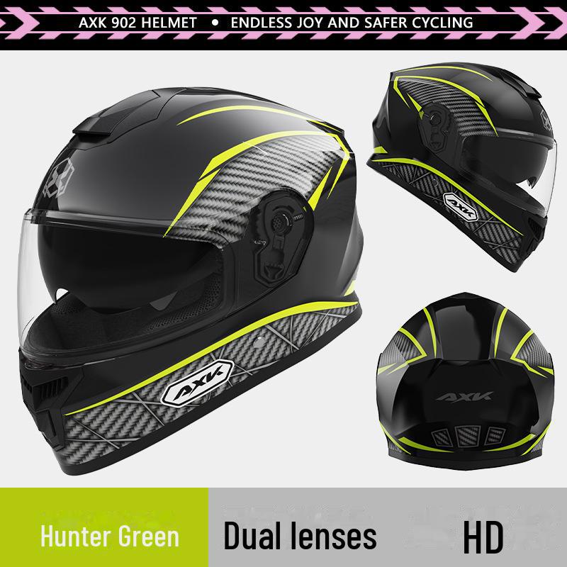 Мужской и женский зимний мотоциклетный шлем с двойной линзой для всесезонной езды