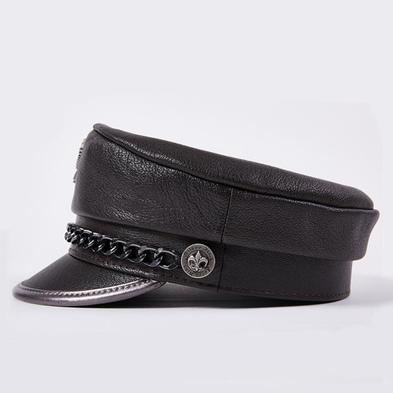 Кожаный женский берет с козырьком, кепка газетчика-разносчика газет, пекаря-мальчика в стиле рыбака, кепка таксиста-скрипача, шляпа капитана-матроса