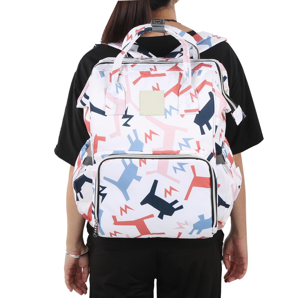 Insular Backpack Large Capacity Waterproof Carousel Type Diaper Maternity Bag for Outdoor