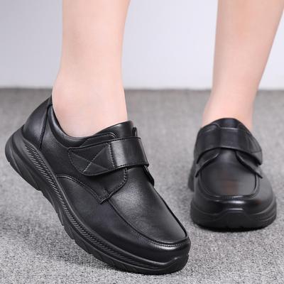 Женская нескользящая рабочая обувь для кухни из натуральной кожи - Мягкая подошва, плоская подошва, большой размер 801356