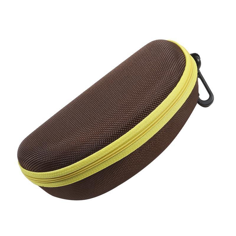 Portable EVA Sunglasses Case Shockproof Sport Glasses Case With Metal Carabiner Travel Zipper Eyeglasses Holder