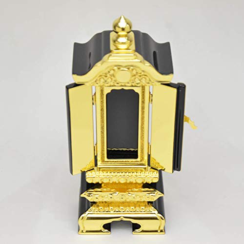 Hasegawa Buddhist Altar, Double Rotating Memorial Tablet, 3-inch, Pure Gold, with Center Plate, Original, Separate Lacquer, Rotating Memorial Tablet,