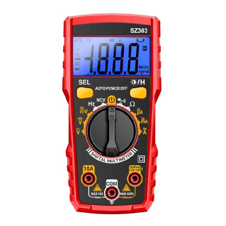 Ручной цифровой мультиметр Цифровые подсветки Амперметр Вольтметр Ом Вольтаж Тестер Измеритель для электрика
