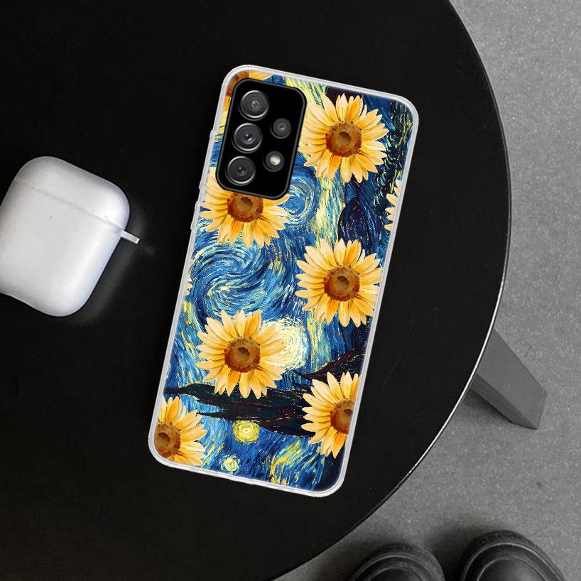 Чехол для телефона «Звездная ночь» Ван Гог для Samsung Galaxy A12 A22 A32 A52 A72 A02S A51 A50S A31 A20S A10S Note 20 Ultra 10 P