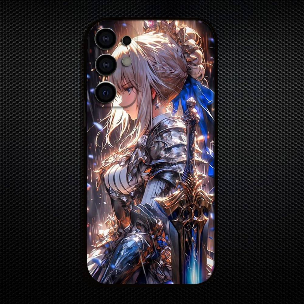 Чехол для телефона Fate Zero Stay Night Saber для Samsung S25, S24, S23, S22, S21, S20, Plus, Fe, Lite, Другие Черный Чехол