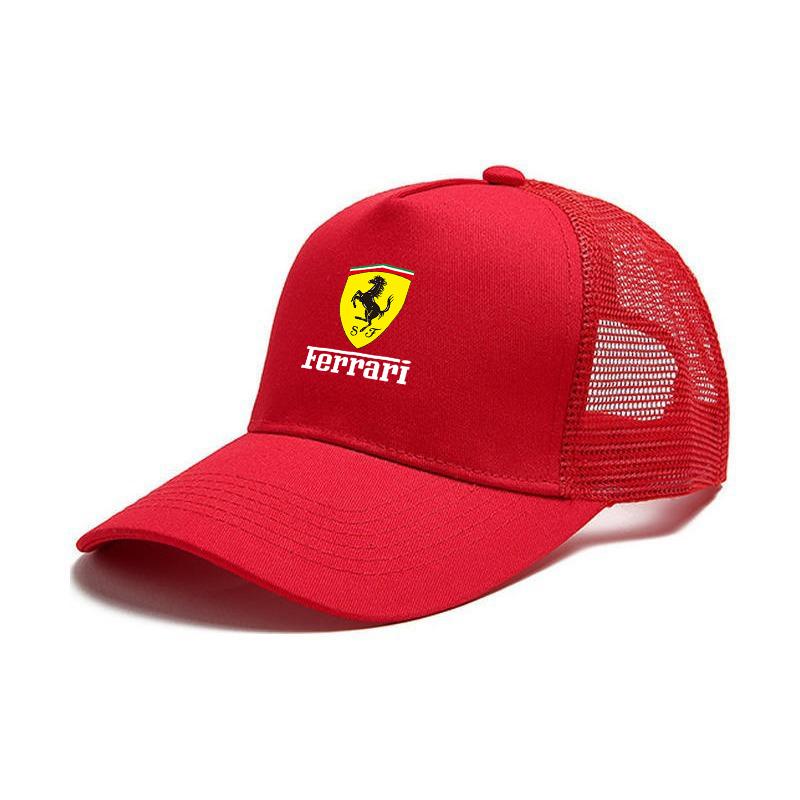 F1 Ferrari Breathable Net Hat Adjustable Baseball Cap Sun Hats For Ferrari F430 Stradale 360 458 488 599 612 F12 Charles Leclerc