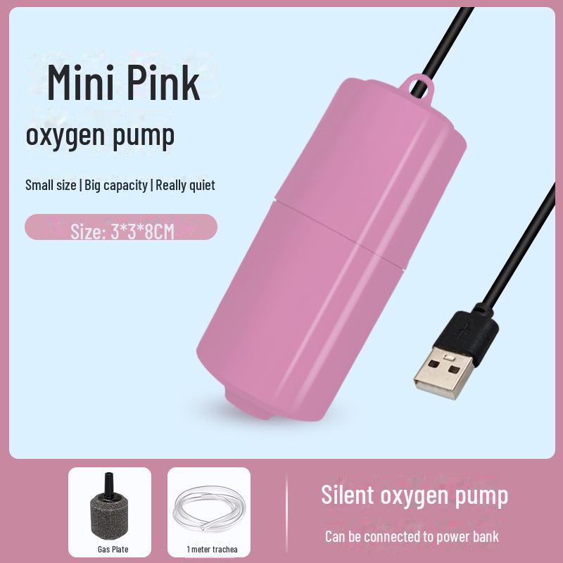 Компактный USB-кислородный насос для аквариумов и рыбалки на открытом воздухе: Бесшумный и эффективный оксигенатор