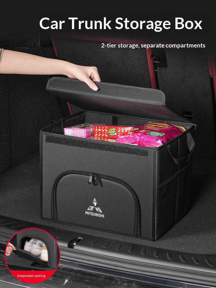 rvcr3 Car trunk Foldable storage box shoe storage organizing box For Mitsubishi Outlander Evolution X Pajero ASX Triton Colt Lancer EX