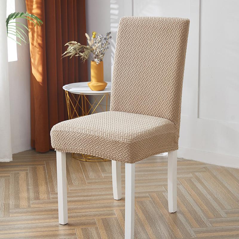 Новый жаккардовый чехол для стула на обеденный стол, чехол для спинки, встроенный эластичный чехол для сиденья, чехол для домашнего табурета, простой