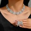 Bridal Suit Wedding Dress Wedding Jewelry Necklace Earrings Geometric Suit Wedding Fashion Chain