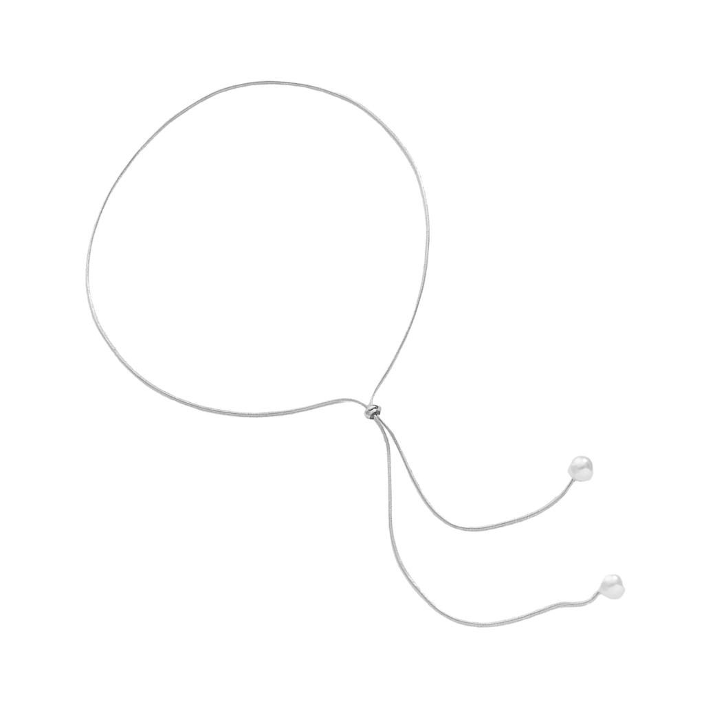 Элегантное ожерелье-чокер с кисточками из жемчуга. Очаровательное ожерелье-лариат из жемчуга. Уникальное украшение на шею для создания шикарного и современного образа.