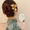Tassel Metal U Shape Hair Stick Flower Hanfu Hairpin Retro   for Women