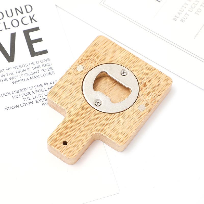 1 шт. деревянная открывалка для бутылок магнитная ручная мультяшная модель отверстие для подвешивания на холодильник магнит открывалка для пива кухонные гаджеты