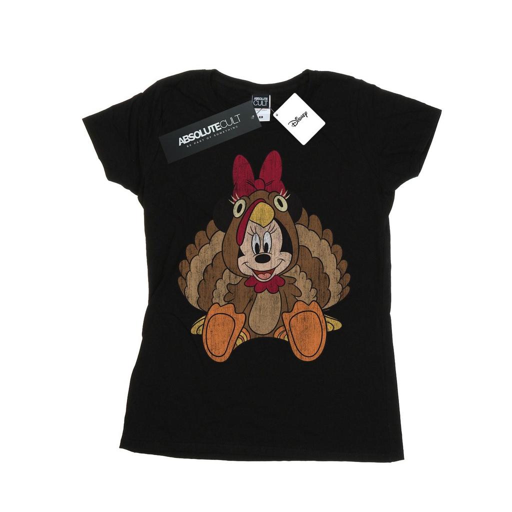 Disney Womens/Ladies Minnie Mouse Thanksgiving Turkey Costume Cotton T-Shirt