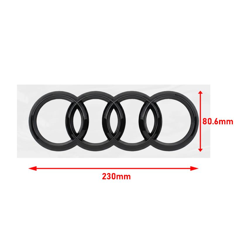 4Ring Logo Audi 2016-2023 Car Front Hood Grill Emblem Rear Trunk Badge Decal For Audi Quarrto Sline Q7 Sticker Auto Accessories
