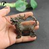 Медная Китайская Древняя Зверь Глутающий кирин Фигурка Домашний Декор Поделки Винтажный Сын Дракона Маленькая Статуэтка Настольное Украшение