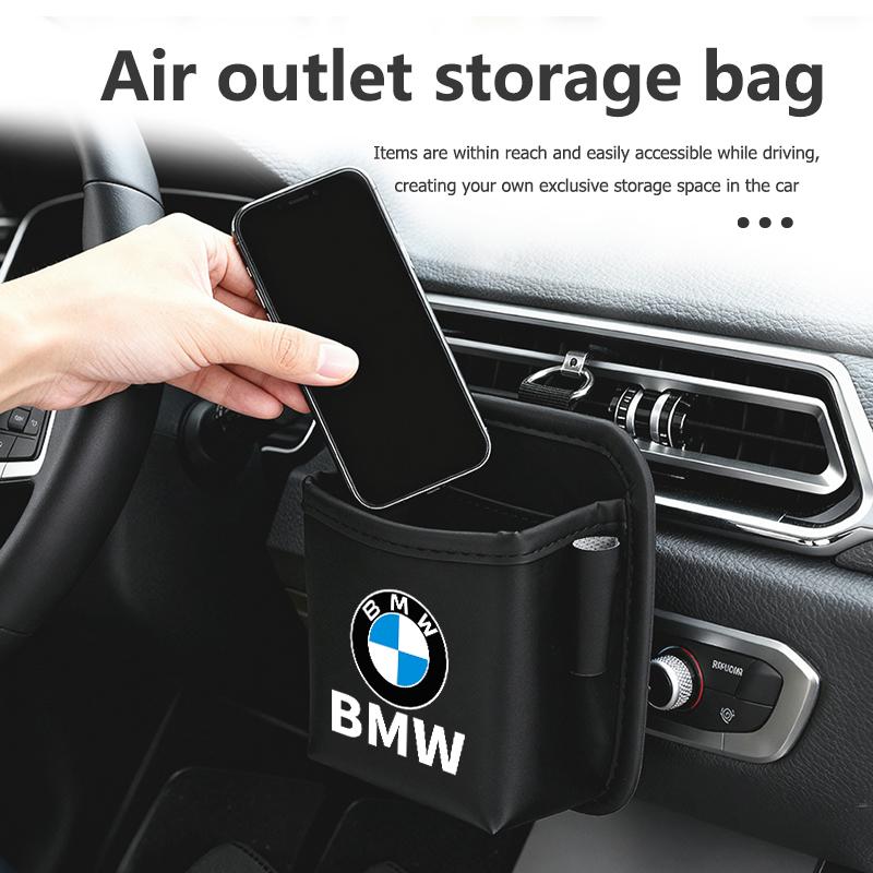 Car Air Vent Storage Pocket Phone Holder Coin Key Card Organizer For BMW M3 M5 X3 E93 F10 F20 F30 F40 F15 F25 F26 F31 F49 F86