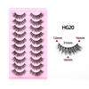10 Pairs of Thick False Eyelashes Three-dimensional Curled Fluffy Horn-shaped Cat Eyelashes 2026