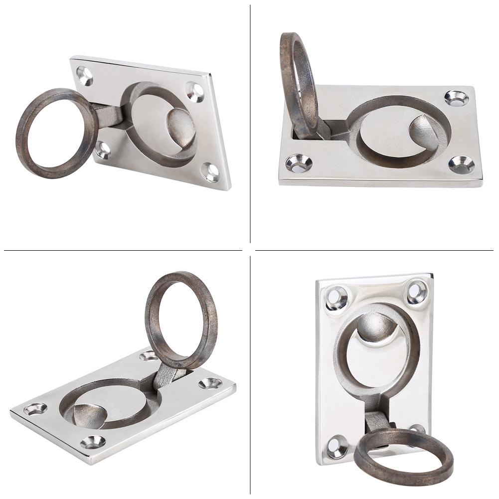 Stainless Steel Ring Handle Flush Hatch Locker Cabinet Pull Lift Boat Marine Yacht Hardware