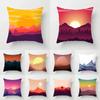 Anime Room Home Illustration Sunset Scenery Pillowcase Sofa Decoration Car Office Seat Cushion