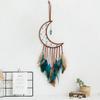 Energy Stone Pendant Feather Dream Catcher Hanging Decor Home Wall Ornament with LED Light Strip
