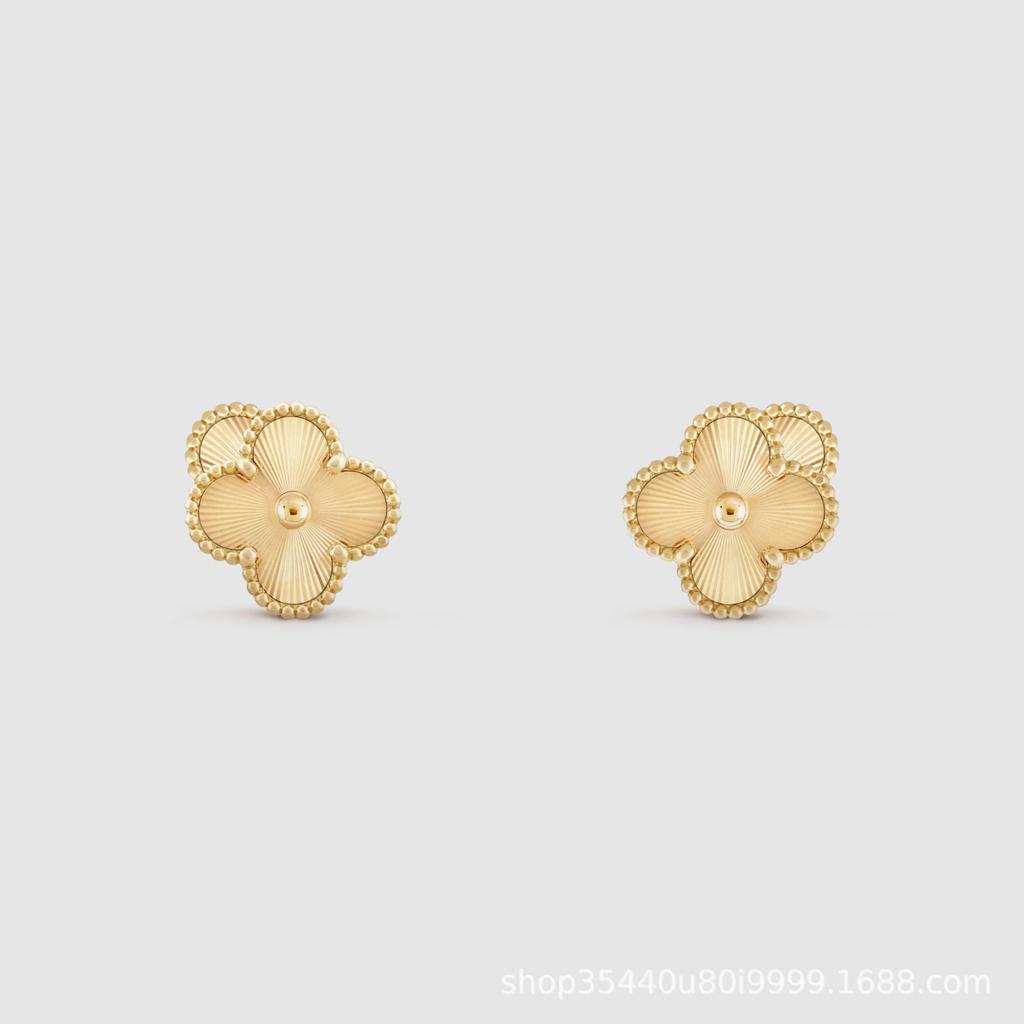 Серьги-тренды в виде четырехлистного клевера, настоящие серьги-фритиллярии