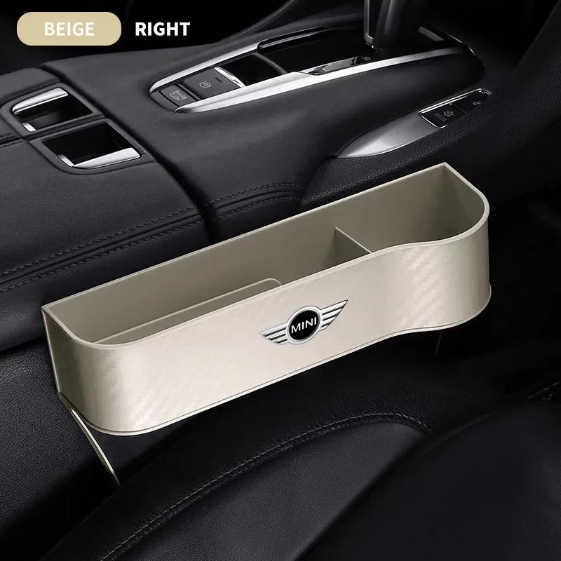 Car Seat Crevice Storage Box Seat Gap Slit Pocket Catcher Organizer For BMW Mini Cooper R50 R53 R60 F55 F56 R56 R55 R60 F55 gqtsu22