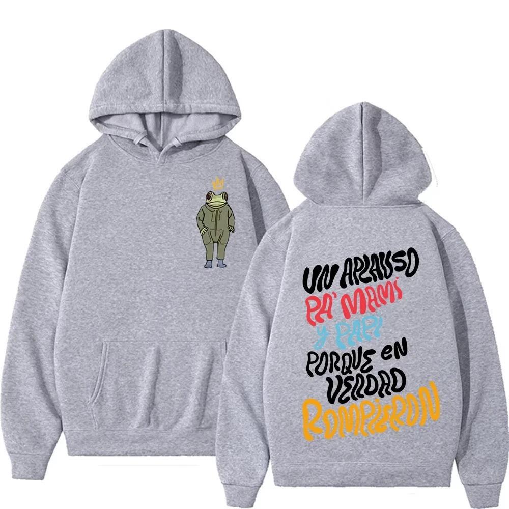 2026 Bad Bunny Debi Tirar Mas Fotos DTMF Худи с принтом Мужчины Женщины Харадзюку С длинным рукавом Y2k Худи Высококачественные Свободные Толстовки