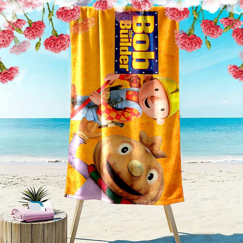 Bob Print Beach Towel, Large Soft Quick Dry Towel for Beach Camping Swimming