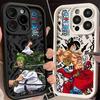 Крутой чехол-накладка One Piece Луффи и Зоро для iPhone 16e 15 16 14 Plus XR 13 12 11 Pro Max 17 Air XS Max