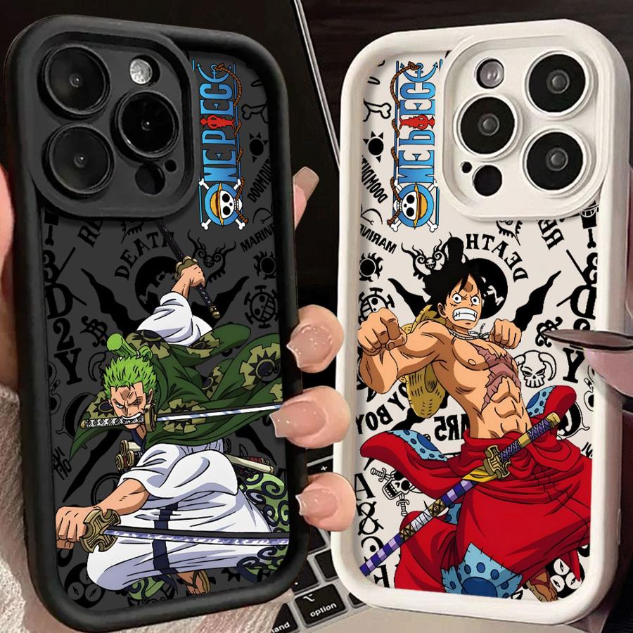 Anime One Pieces Luffys Zoro Phone Case for iPhone 17e 17 16e 16 15 14 13 12 11 Air Pro Max Mini XR XS Plus Soft TPU Back Cover