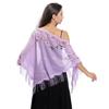 Womens Triangle Poncho Multiple Colors Sheer Tassels Scarf Lace Wedding Party Accessories