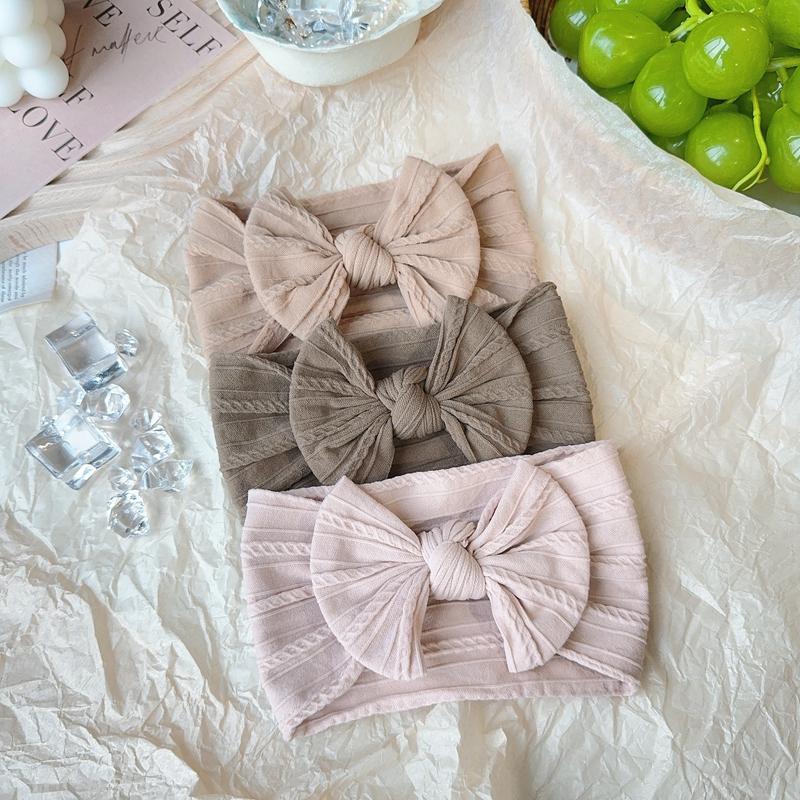 3 шт. Повязки на голову с бантами для маленькой девочки, повязка-тюрбан для новорожденного, аксессуар для волос, детская повязка для волос, уличная повязка на голову для малышей и детей, аксессуары для волос