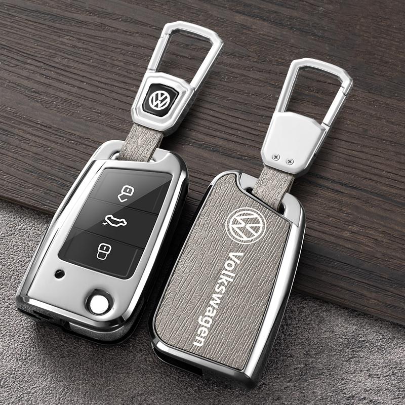Для VOLKSWAGEN Чехол-защита для брелока автомобиля из цинкового сплава + Кожа Для VW Volkswagen Polo Golf 7 MK7 Tiguan MK2 Accesso