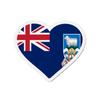 Aimant Coeur Drapeau Îles Malouines - 10 Cm - 50 Pièces
