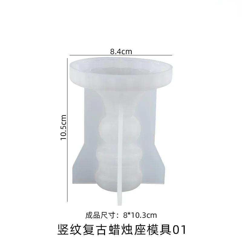 Nordic Candlestick Silicone Molds for DIY Plaster Cement UV Epoxy Resin Candle Holder Home Decor Handmade Gift Table Ornament