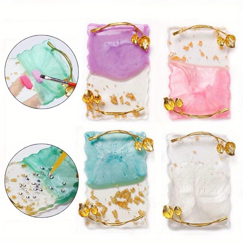 Creative Paint Palette Resin Nail Art Color Gel Polish Pallet Nail Display Board Showing Shelf Manicure Tool
