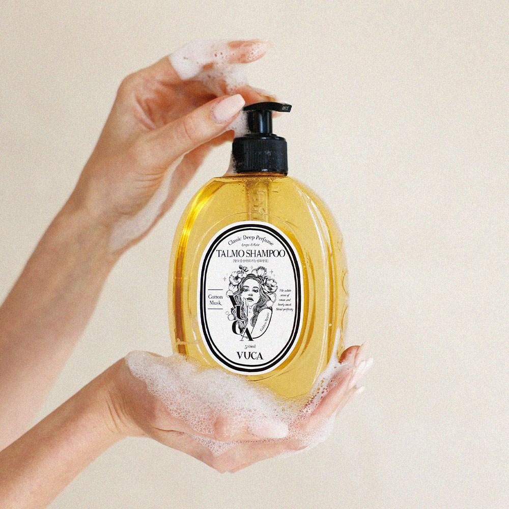 Buca Classic Deep Perfume Golden Repair Шампунь от выпадения волос слабокислотный с ароматом хлопка и мускуса 510 мл, 1 штука