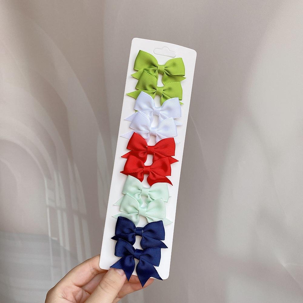 10PCS New Swallowtail Bow Children's Hair Clips Hair Accessories Set Cute Hundred Girls Hair Cards