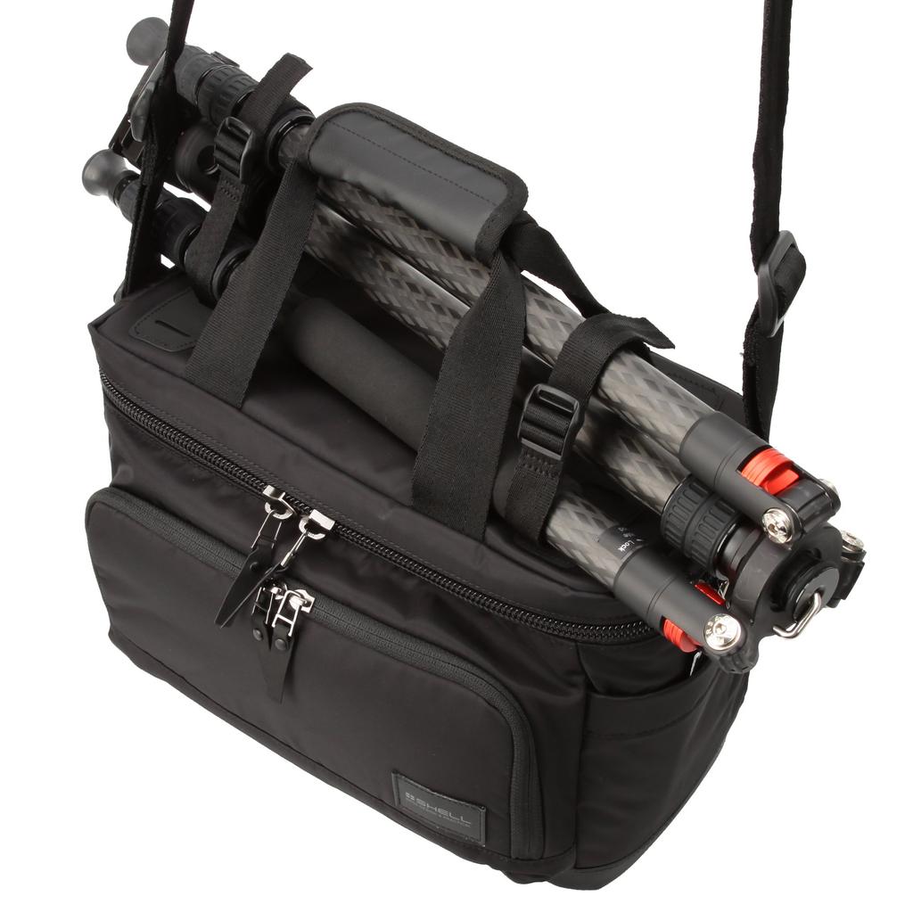 Сумка для фотокамеры HAKUBA PlusShell Bros Плечевая сумка M 8.7L Водонепроницаемая ткань Легкий тип Черный SP-BS-SBMBK
