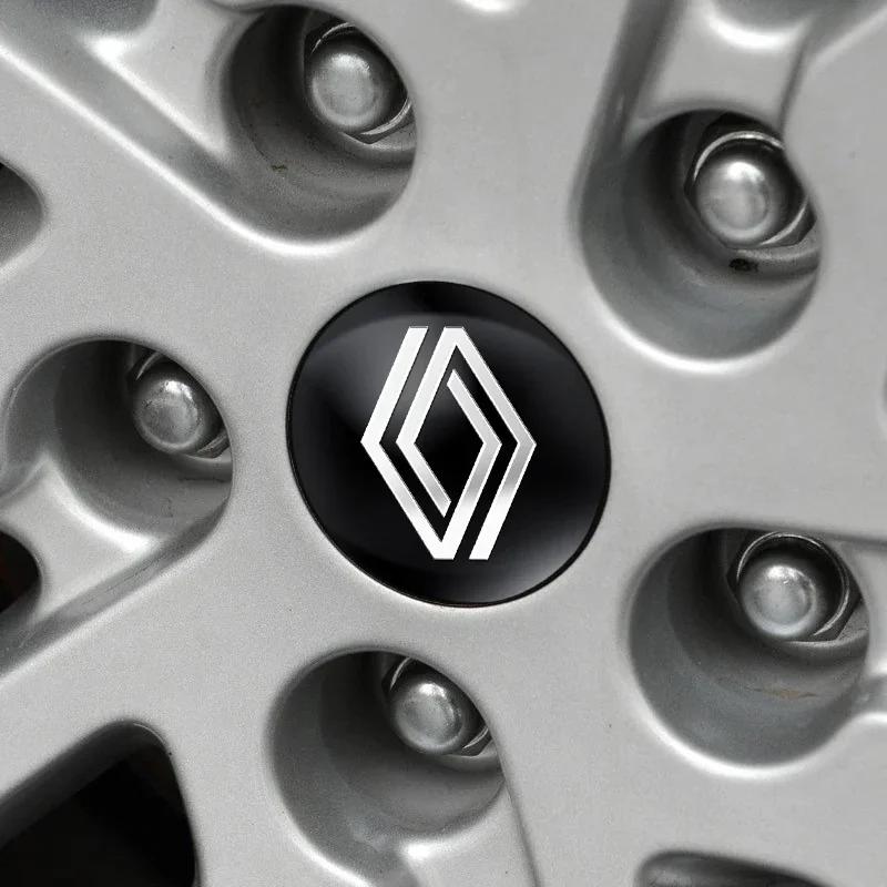 For Renault 2026 New Hub Caps 4pcs 56mm 60mm 65mm Car Wheel Center Hub Cap Rim Cover Emblem Stickers For Renault koleos duster m