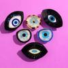 PVC Blue Demon Eye Hair Claw Kroean Style Hair Clip Punk Blue Devil's Eye Shark Clip  Female